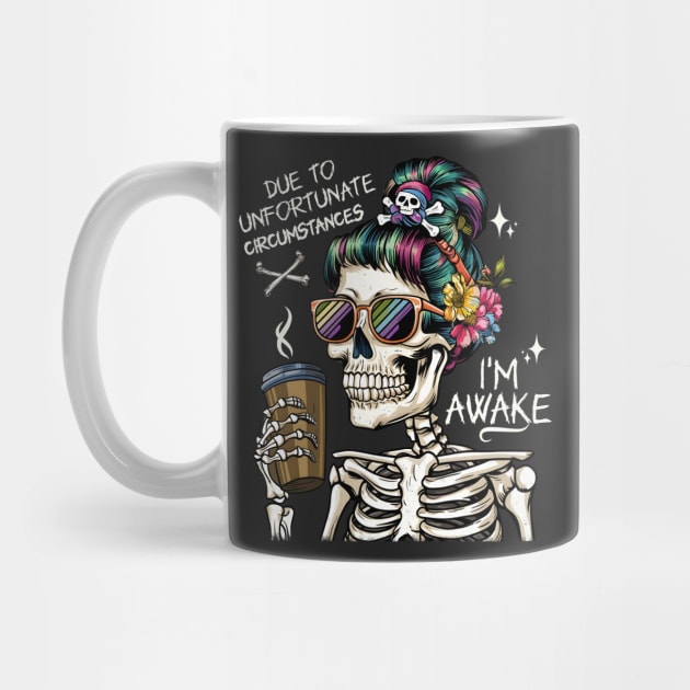 Always Awake Cant Sleep Skeleton by BeanStiks